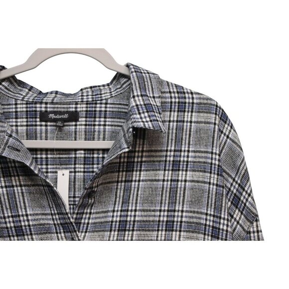 NWT Madewell Flannel Button Up XL Westlake Plaid Boxy Relaxed Outdoor Preppy - Picture 7 of 12